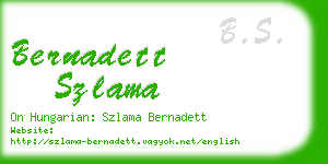 bernadett szlama business card